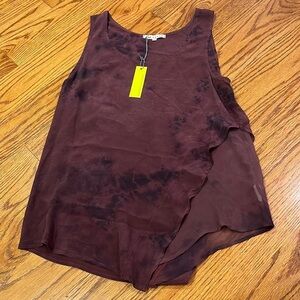 NWT Red Haute Woman’s Maroon Silk Tank Size S